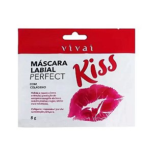 Máscara Labial Perfect Kiss Com Colágeno Vivai 8g