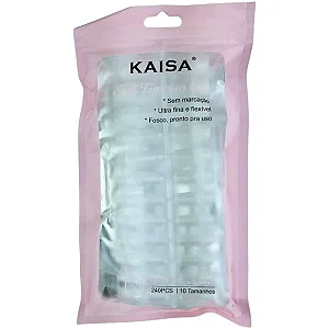 Tips Em Gel Kaisa Realista Almond Transparente 240 Peças