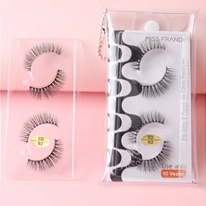 Kit de cílios postiços com 2 pares - Miss frandy - c23-1276