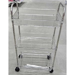 Carrinho de Manicure Acrílico 3 andares