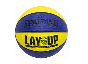 Bola De Basquete Spalding Lay Up 84551Z Amarelo e Azul