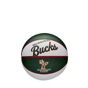 Bola De Basquete Wilson NBA Team Retro Mini Mil Bucks