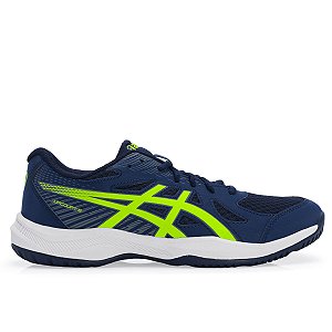 Tênis Asics UP Court 6 Blue expanse/ Safety Yellow
