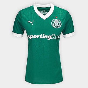 Camiseta Palmeiras Feminina Puma Torcedor Home Jersey 25 Verde
