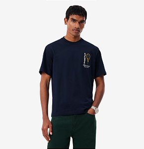 Camiseta Lacoste Masculina TH9991 23 166 Azul Marinho