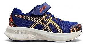 Tênis Asics Infantil Fantasy 5 PS Prussian Blue/ Orange Glow