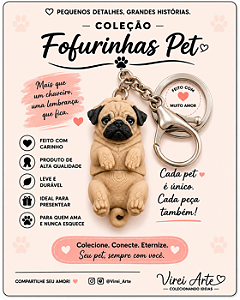Chaveiro Fofurinhas Pet Pug