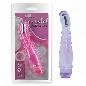 Vibrador Ponto G com Vibração Multivelocidade - FEITO EM GEL SEM LATEX - CRYSTAL