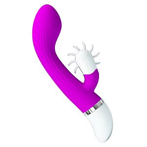 Vibrador com Ponto G com 10 Vibrações e Estimulador de Clitóris com 3 funções - PRETY LOVE