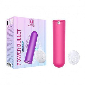 Power bullet recarregável com 10 modos de vibração COM CONTROLE - MV106 - YOUVIBE