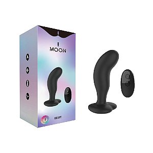 Plug Anal em silicone com ventosa e 10 Modos de Vibração e Controle Remoto sem Fio - I-MOON