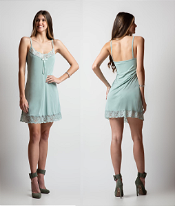 Camisola liganet lisa com renda 9043