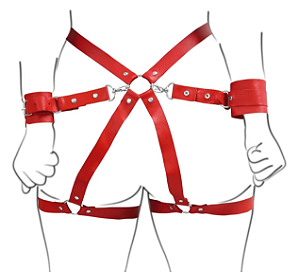Harness Para Cintura Com Algemas Brasil Fetiche