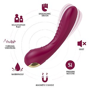 Vibrador para Ponto G Recarregável com 9 Modos de Vibração - USK