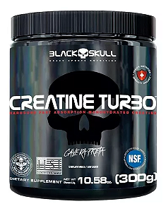 Creatina Turbo 300g (3g Creatina + 3g Carboidratos) - Black Skull