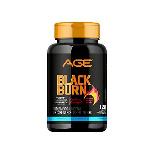 Termogênico Black Burn - Cafeína + Cromo - (120 Tabletes) - Age