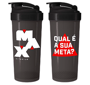Coqueteleira “QUAL É A SUA META” – 700ML | Max Titanium