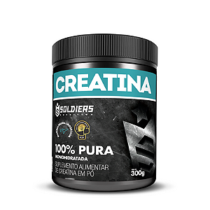 Creatina Monohidratada Pote 300g 100% Pura - Soldiers Nutrition