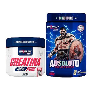 Creatina 300g + Absoluto Pre Workout 420g Minotouro - Absolut Nutrition