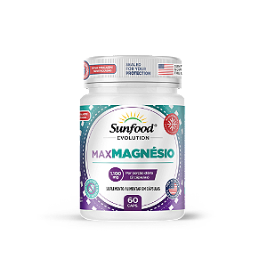 MAX MAGNÉSIO 1.100MG 60 CAPSULAS SUNFOOD EVOLUTION