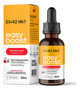 Vitamina D3 2000ui K2 Mk7 30mcg 30ml Frutas Vermelhas - Easy Boost