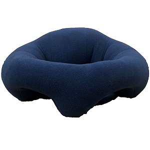 Almofada De Apoio Assento Puff Bebê Sentar Azul Marinho