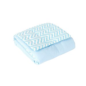 Trocador Portátil Plastificado Zig Zag Azul Bebê 1 Peça