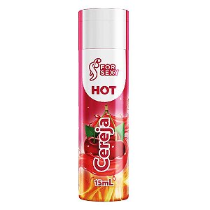 GEL HOT BEIJÁVEL CEREJA PARA MASSAGEM 15ML FOR SEXY