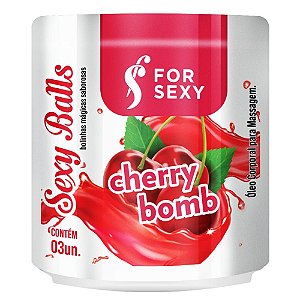 SEXY BALLS BEIJÁVEIS CHERRY BOMB COM 3 UNIDADES FOR SEXY