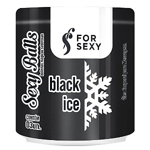 SEXY BALLS BEIJÁVEIS BLACK ICE COM 3 UNIDADES FOR SEXY