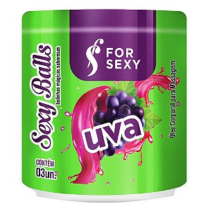 SEXY BALLS BEIJÁVEIS UVA COM 3 UNIDADES FOR SEXY