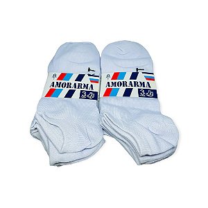 kit meias com 3 pares branco amorarma