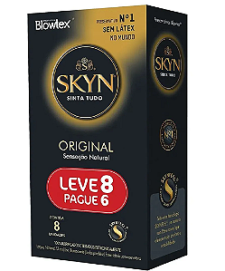 Skyn Original Preservativo Lubrificado sem Látex com Leve 8 Pague 6 unidades Blowtex