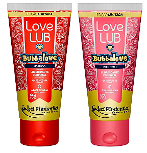 Kit Promocional com Love Lub Bubbalove Morango e Tutti-Fruti