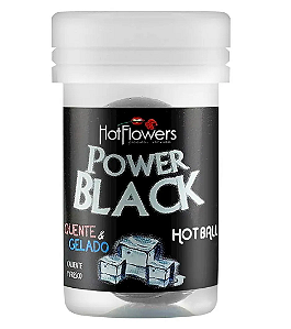 Hot Ball Power Black Gel Comestível Quente e Gelado Hot Flowers
