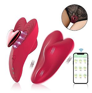 Vibrador de Calcinha Red Heart App À Distancia 5 Metros