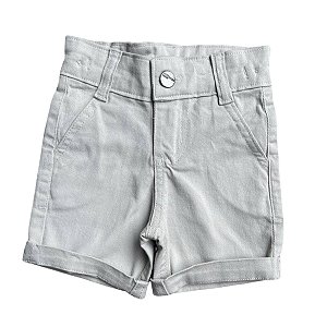 Bermuda Infantil Menino Short Sarja Social Cinza 1 Ao 8