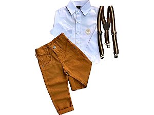 Conjunto Infantil Menino Social Batizado Casamento 1 Ao 8
