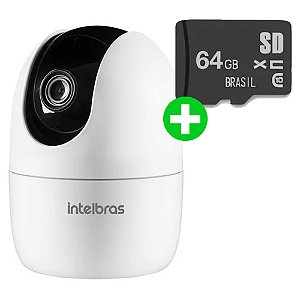 Câmera Inteligente Interna 360º Im4 + Micro-sd 32 Gb Multilser Babá Eletrônica Cor Branco