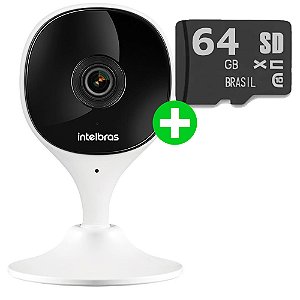 Câmera De Segurança Wi-fi Intelbras Imx Branca Full Hd 1080p Lente 2.8mm + Cartão MicroSD 64GB Multilaser