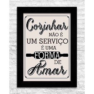 COZINHAR NÃO É UM SERVIÇO...