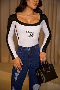 BODY DUO MANGA LONGA BORDADO