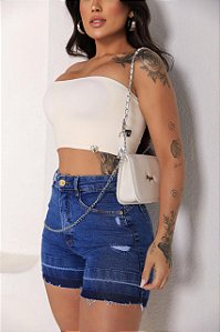 SHORT JEANS SLIM COM LYCRA