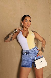 SHORT JEANS SLIM 100% ALGODÃO