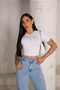 CROOPED ESTAMPADO MANGUINHA