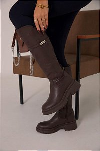 BOTA BORDADA CANO ALTO ( PRETA )