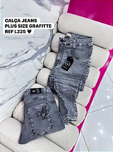 CALÇA JEANS PLUS SIZE GRAFITTE