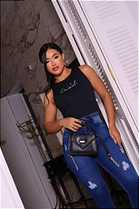 BODY ELÁSTICO COSTAS NUA E ESTAMPA