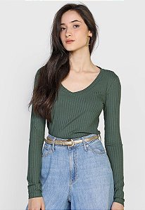 BLUSA LUNENDER CANELADA VERDE