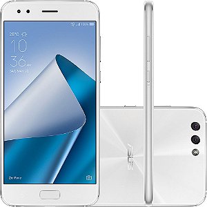Smartphone Asus Zenfone 4 6GB Memória Ram Dual Chip Android Tela 5.5" Snapdragon 64GB 4G Câmera dual Traseira 12MP + 8MP Câmera Frontal 8MP - Branco